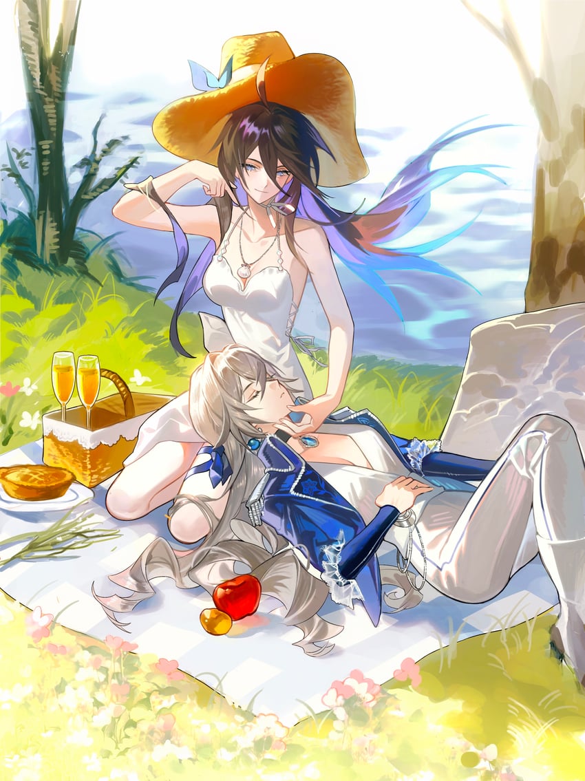 bronya rand and seele (honkai and 1 more) drawn by mie_xing