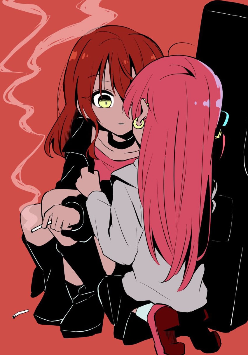 gotoh hitori and kita ikuyo (bocchi the rock!) drawn by warashi67