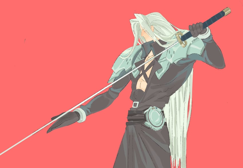 sephiroth (final fantasy and 3 more) drawn by jaysoysaucee