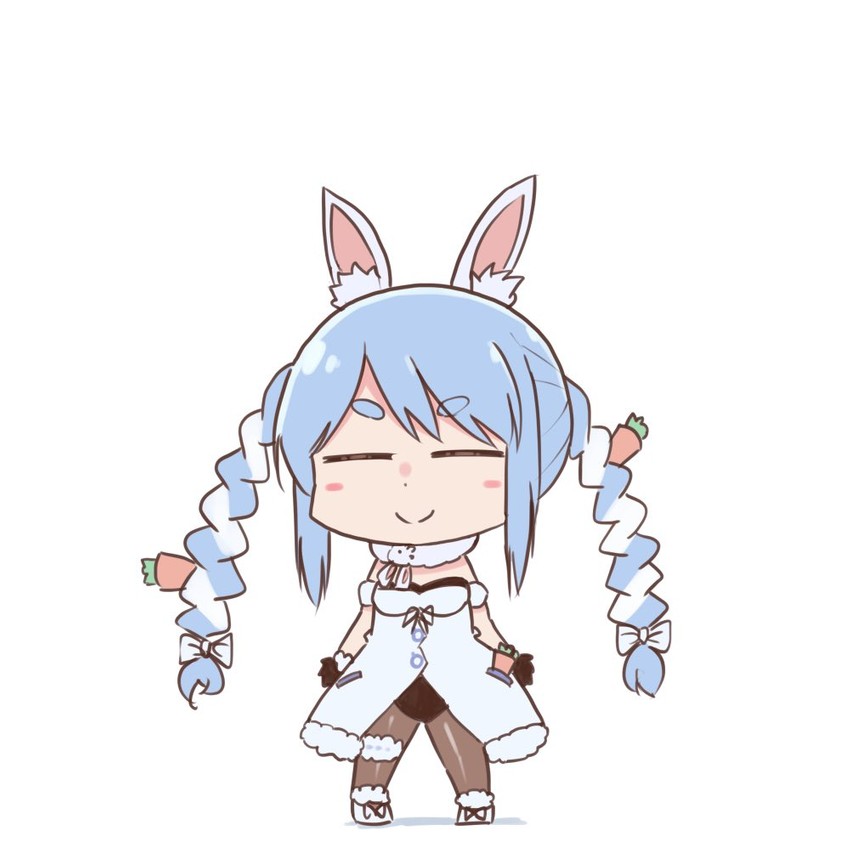 usada pekora and don-chan (hololive) drawn by purin_a_la_mode_(popup)