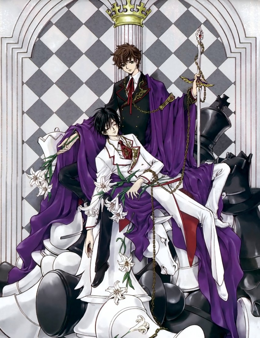 lelouch vi britannia and kururugi suzaku (code geass) drawn by clamp_(circle)