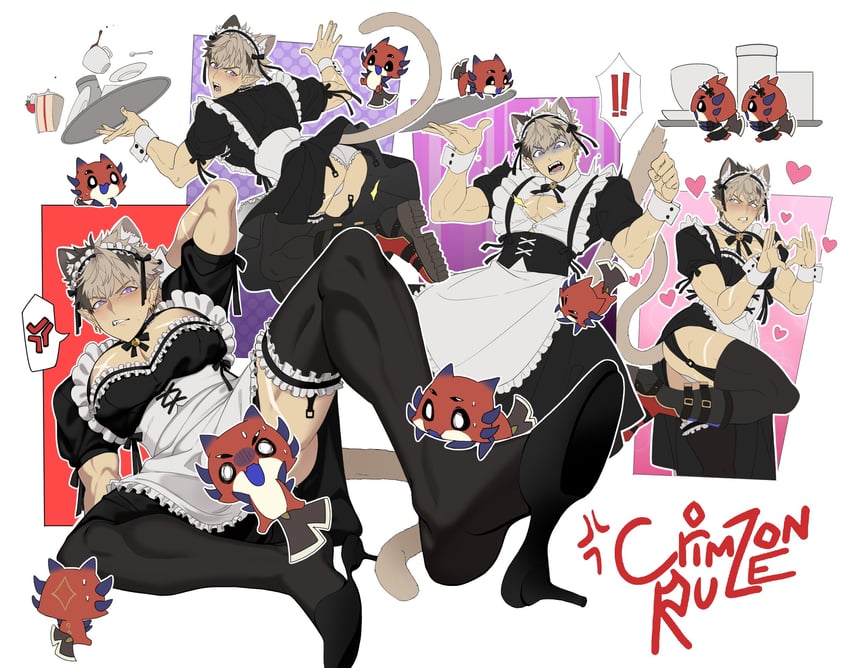 crimzon ruze and ruzader (holostars and 1 more) drawn by hiropon_(owo_hiropon)