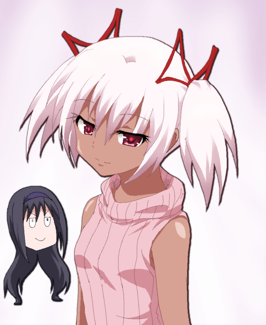 akemi homura, kaname madoka, and kriemhild gretchen (mahou shoujo madoka magica) drawn by hayashiya_zankurou