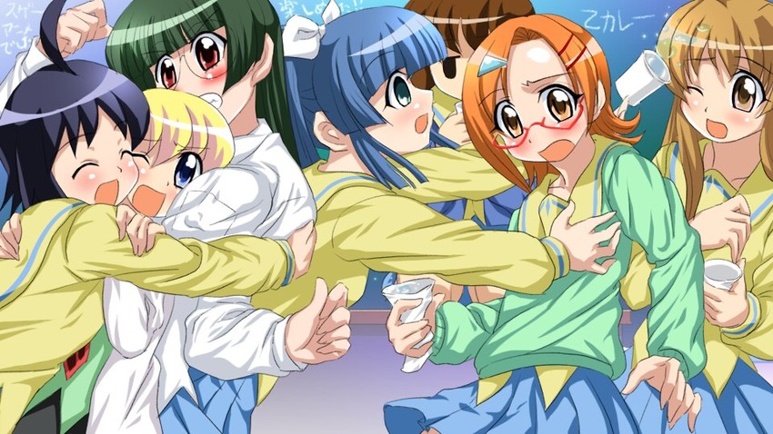 rebecca miyamoto, katagiri himeko, tachibana rei, suzuki sayaka, momose kurumi, and 2 more (pani poni dash!) drawn by sanshita