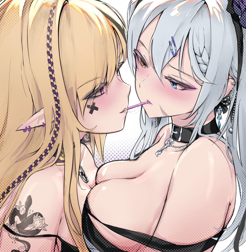 eve and keyokku (original and 1 more) drawn by keyokku