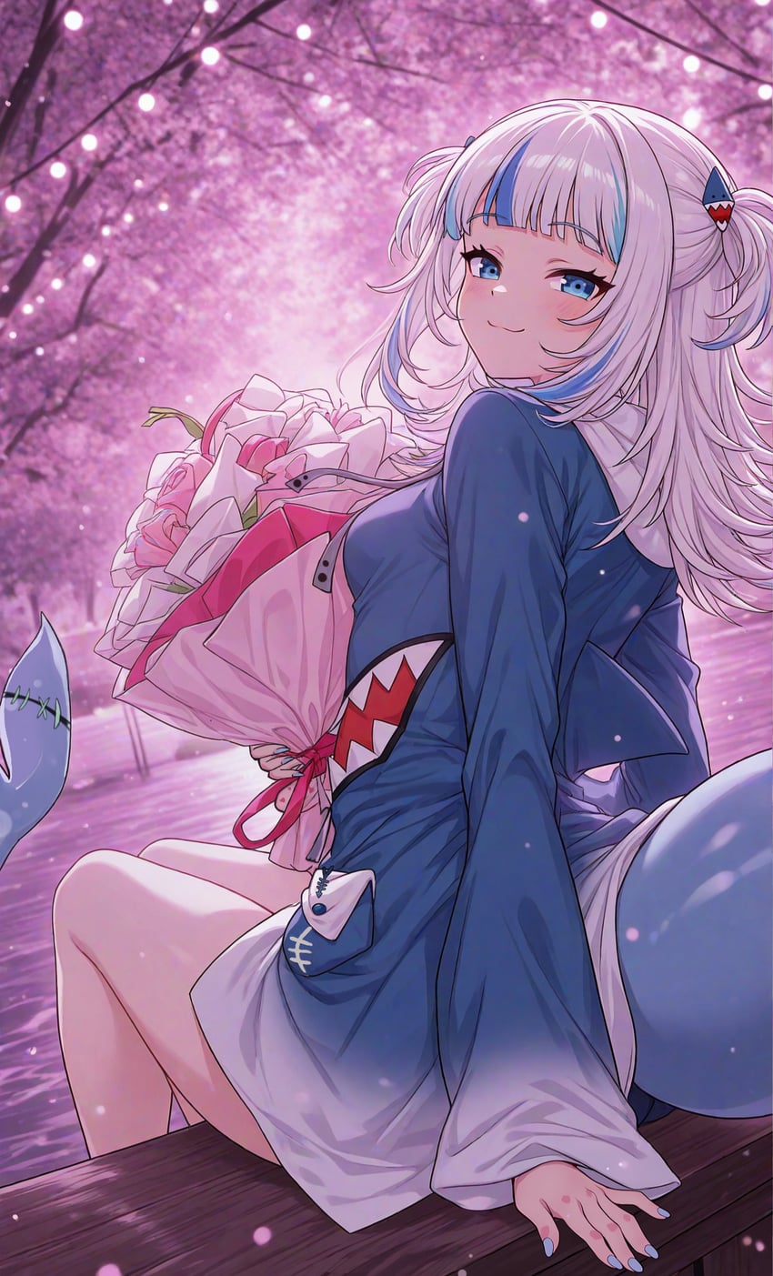 gawr gura (hololive and 1 more) drawn by zeethienix