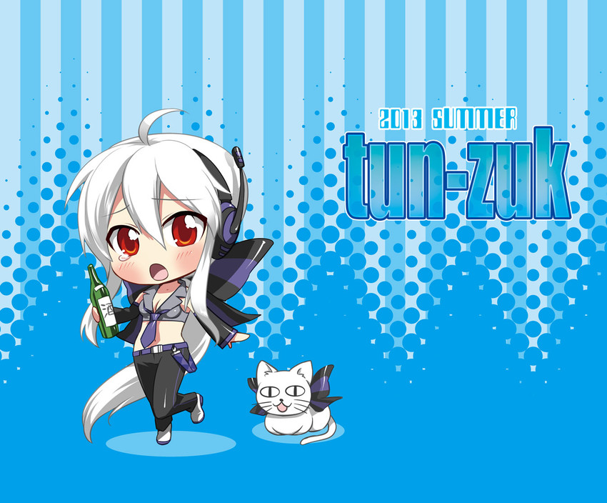 yowane haku and yowaneko (vocaloid) drawn by caffein