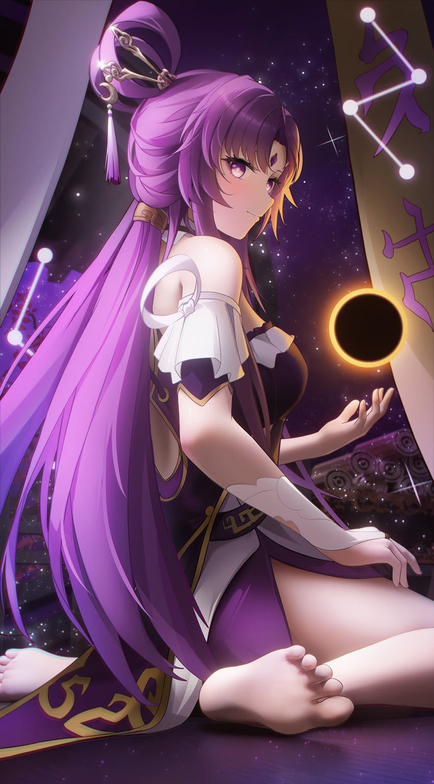 fu xuan (honkai and 1 more) drawn by ling_dianxia