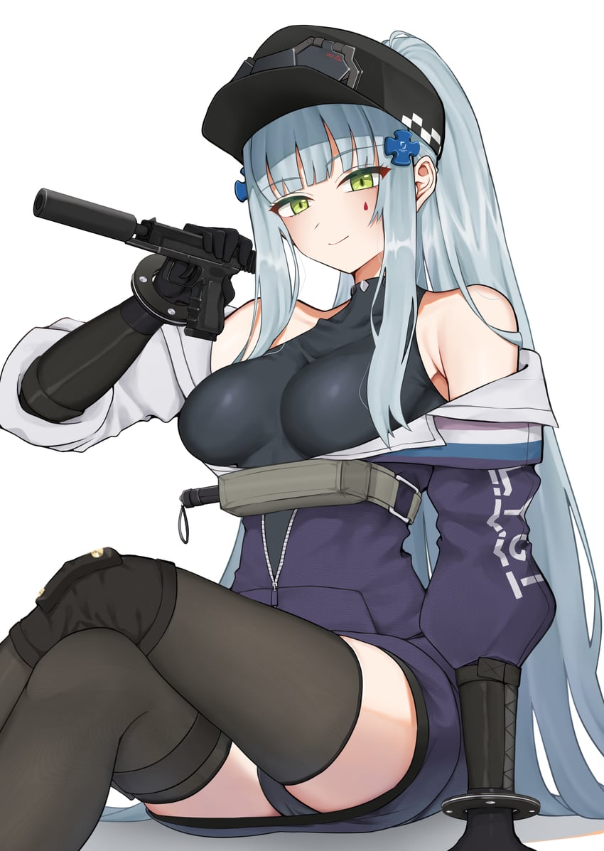 hk416 and klukai (girls' frontline and 1 more) drawn by moriyama_a