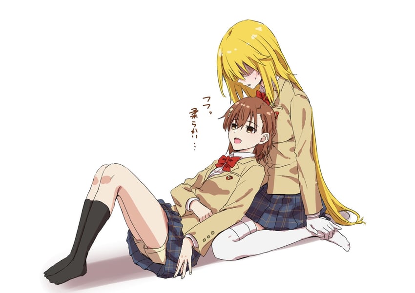 misaka mikoto and shokuhou misaki (toaru majutsu no index and 1 more) drawn by are_(name_reverse)
