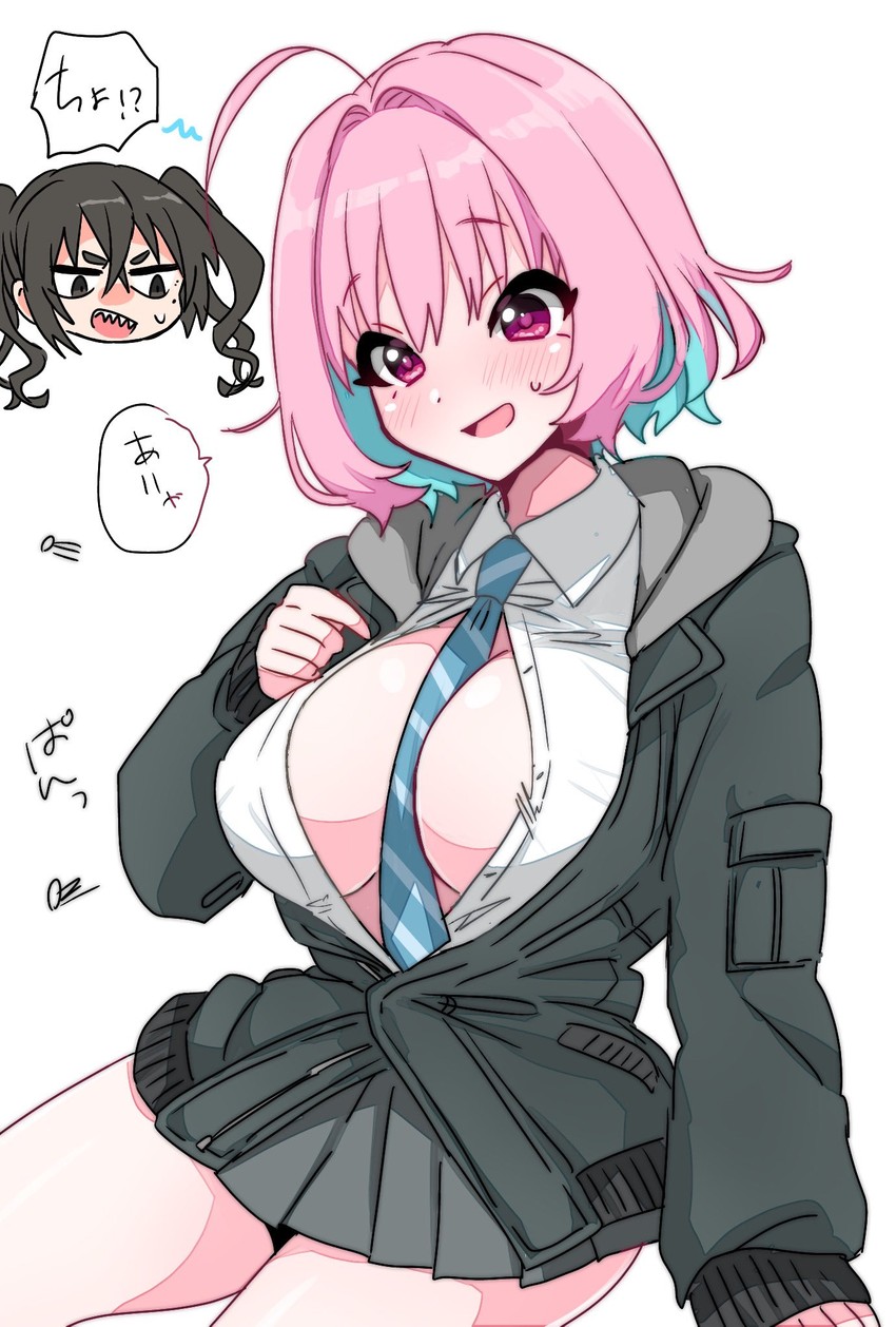 yumemi riamu and sunazuka akira (idolmaster and 1 more) drawn by sukoyaka_(100hituzi)