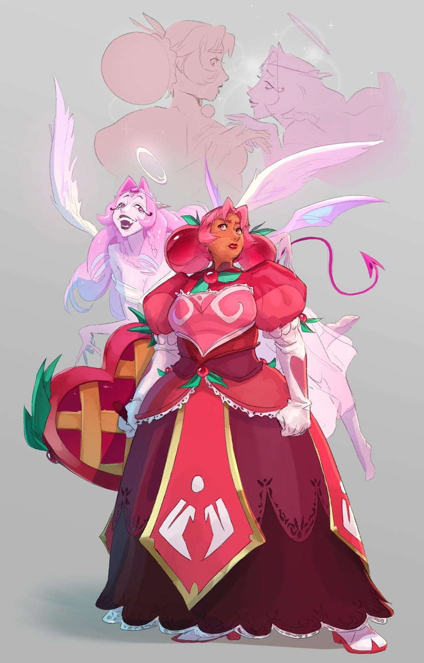 eternal sugar cookie and hollyberry cookie (cookie run and 1 more) drawn by chowa_jade