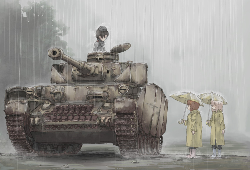 nishizumi miho and itsumi erika (girls und panzer) drawn by gaditava