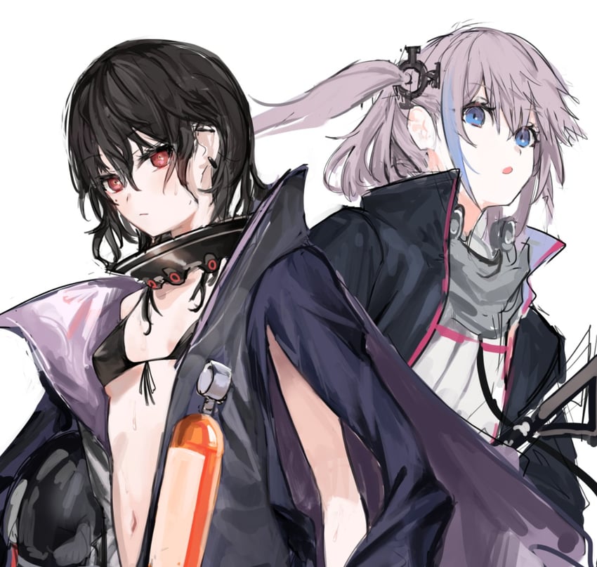 st ar-15 and hatsuchiri (girls' frontline and 1 more) drawn by irikawa