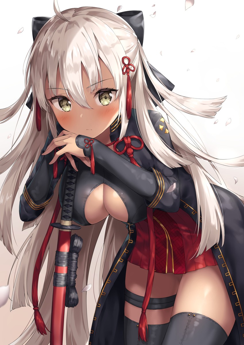 okita souji and okita souji alter (fate and 1 more) drawn by ale_nqki