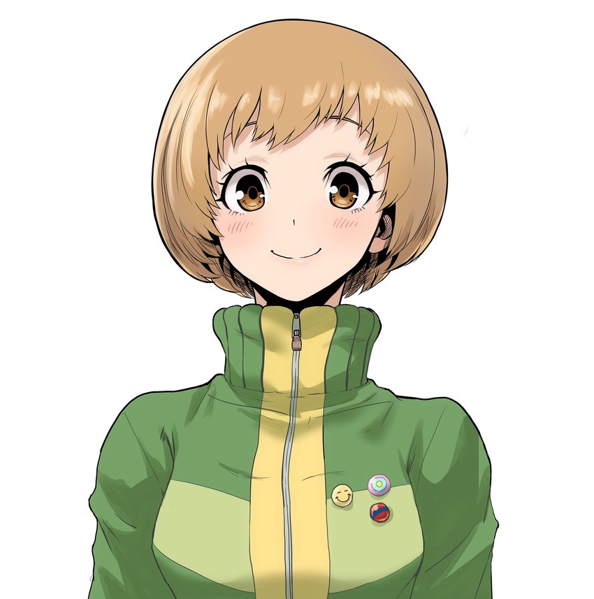 satonaka chie (persona and 1 more) drawn by kurosususu