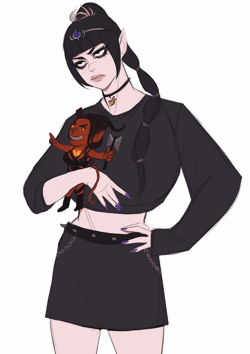 shadowheart and karlach (dungeons & dragons and 2 more) drawn by ykshelter