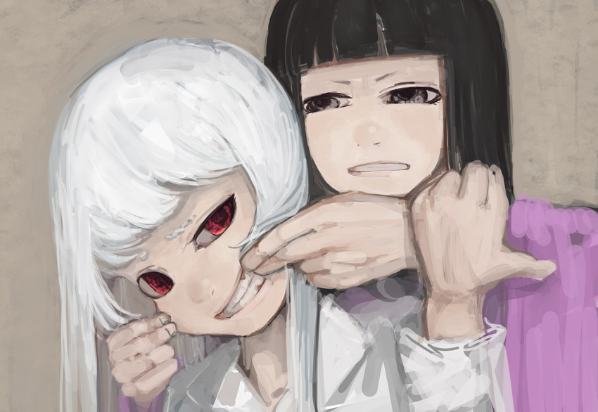 fujiwara no mokou and houraisan kaguya (touhou) drawn by toro3
