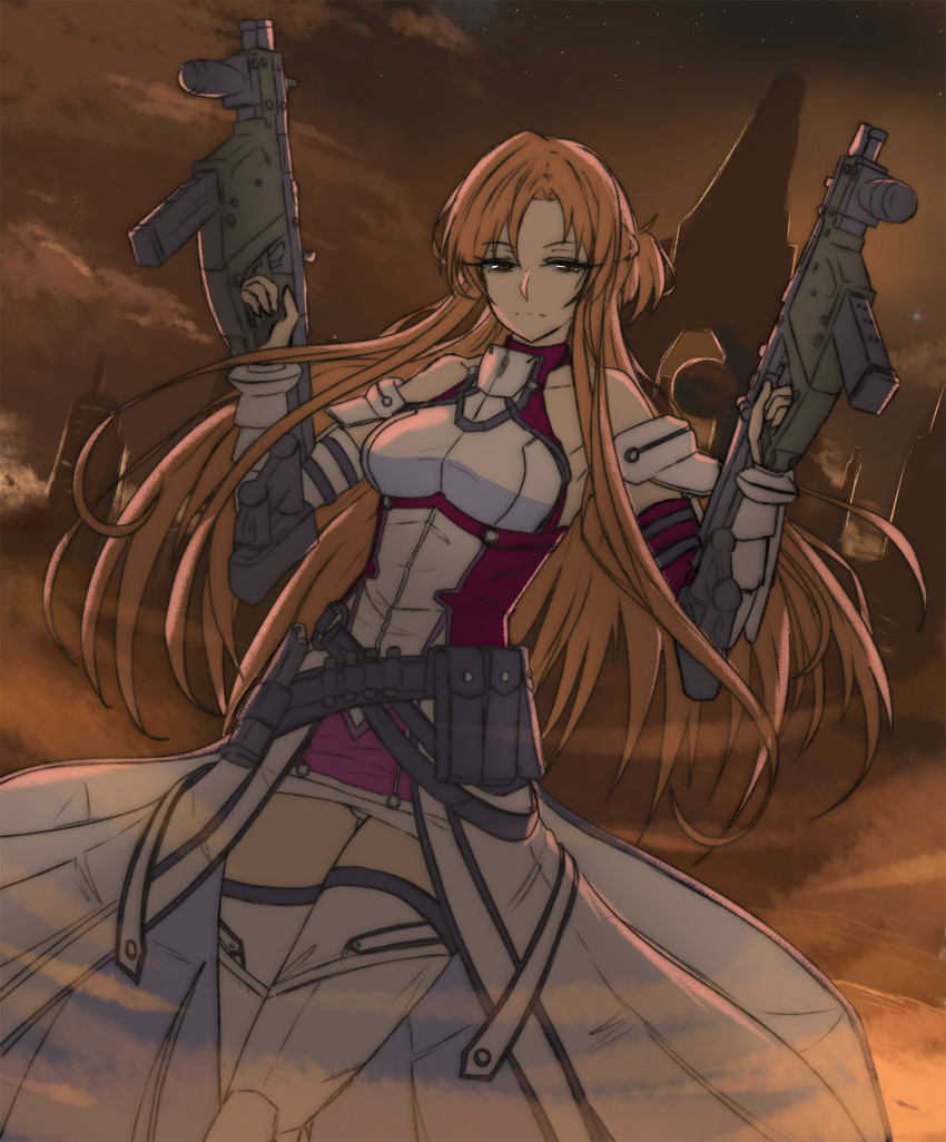 asuna (sword art online and 1 more) drawn by saggitary