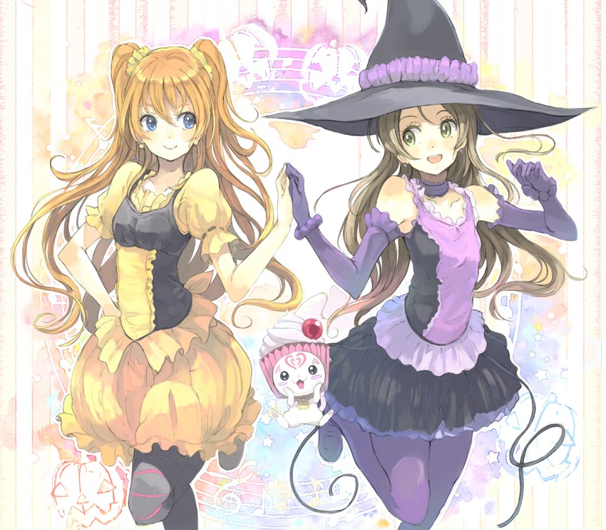 houjou hibiki, minamino kanade, and hummy (precure and 1 more) drawn by toromi_chuuka