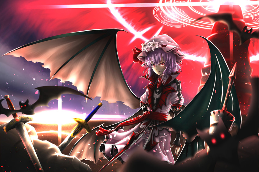 remilia scarlet (touhou and 3 more) drawn by zakkuru_(zacky424)