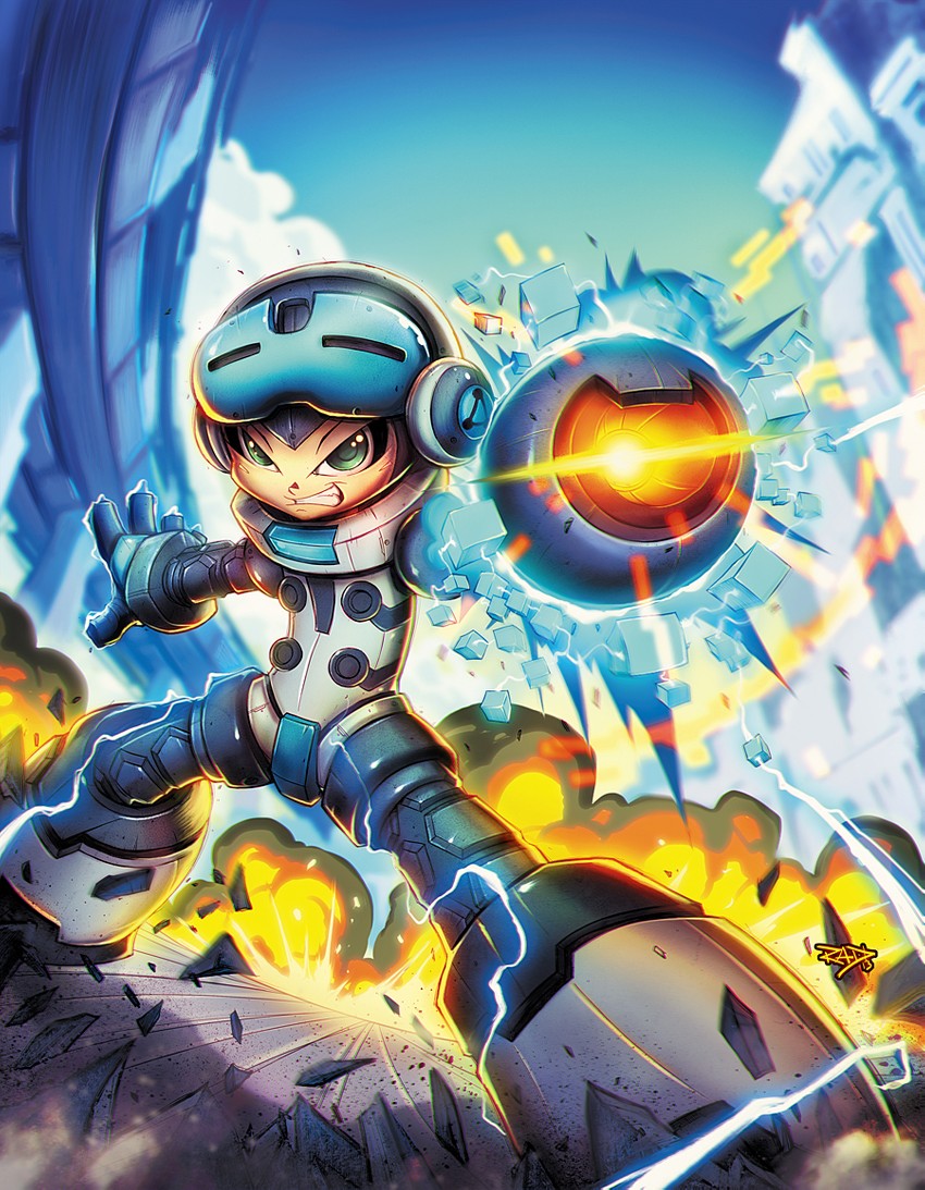 beck (mighty no. 9) drawn by rob_duenas