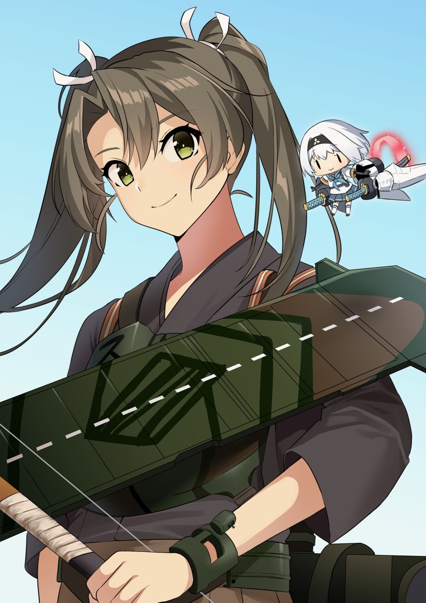 zuikaku, zuikaku kai, a6m zero, and nomizu iori (kantai collection and 1 more) drawn by akagi_kurage