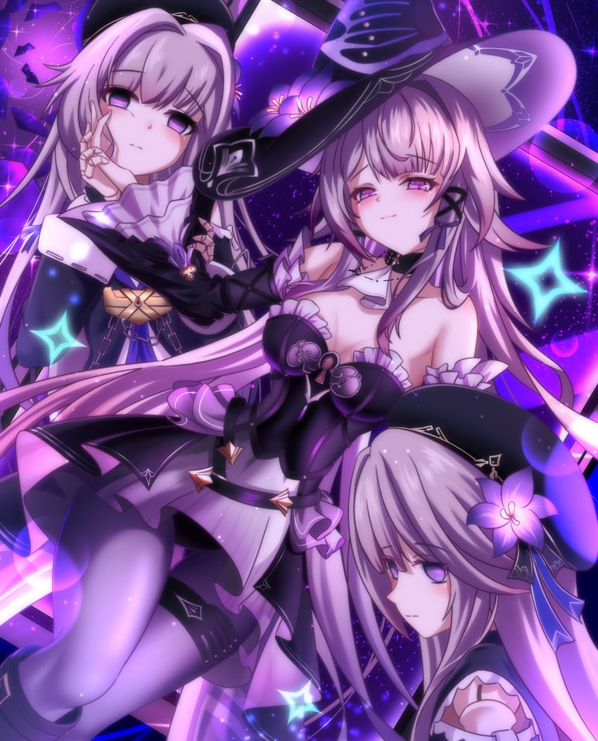 herta and the herta (honkai and 1 more) drawn by kappaako