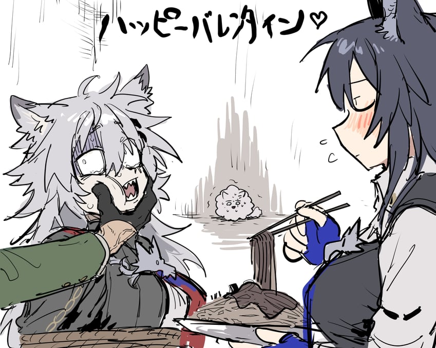 texas, lappland, texas the omertosa, lappland the decadenza, and famiglia cleaner (arknights) drawn by mutomorokoshi