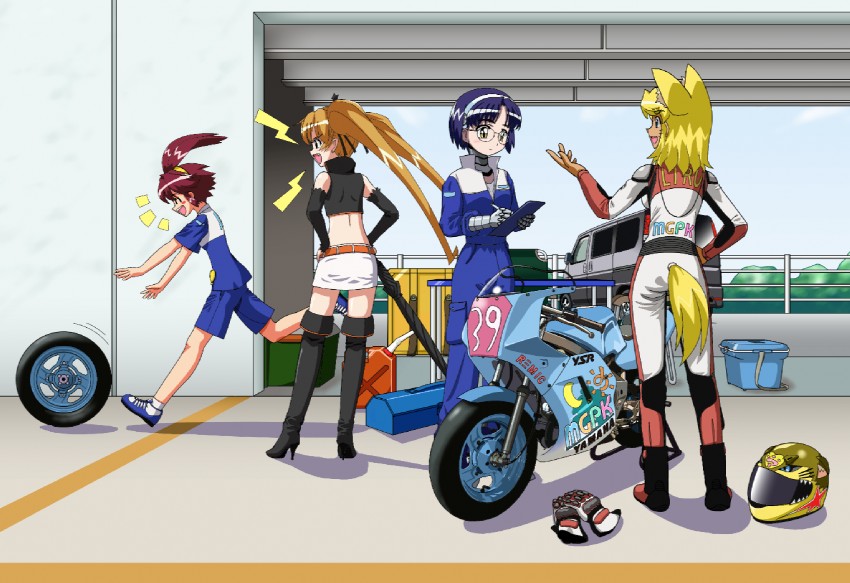 liru, pachira, uma, and aiko (renkin san-kyuu magical pokaan) drawn by tokka