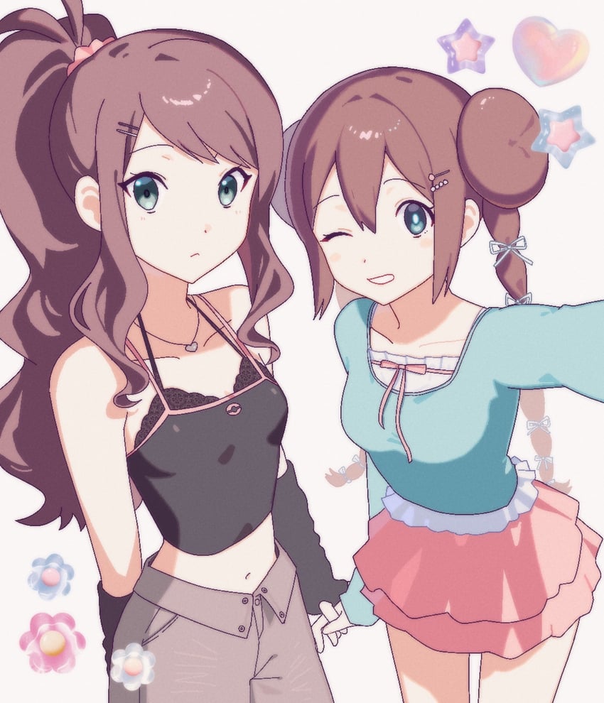 rosa and hilda (pokemon and 2 more) drawn by oromnt