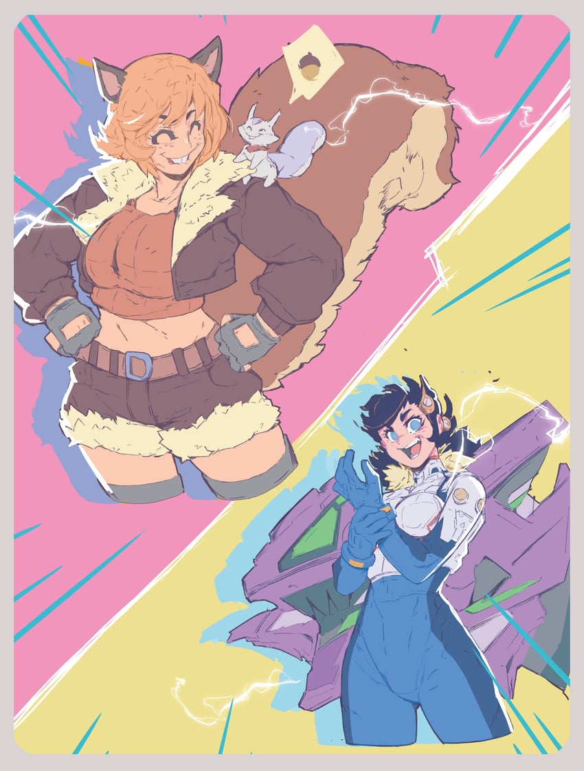 ikari shinji, eva 01, peni parker, squirrel girl, and sp//dr (neon genesis evangelion and 3 more) drawn by 7_passes