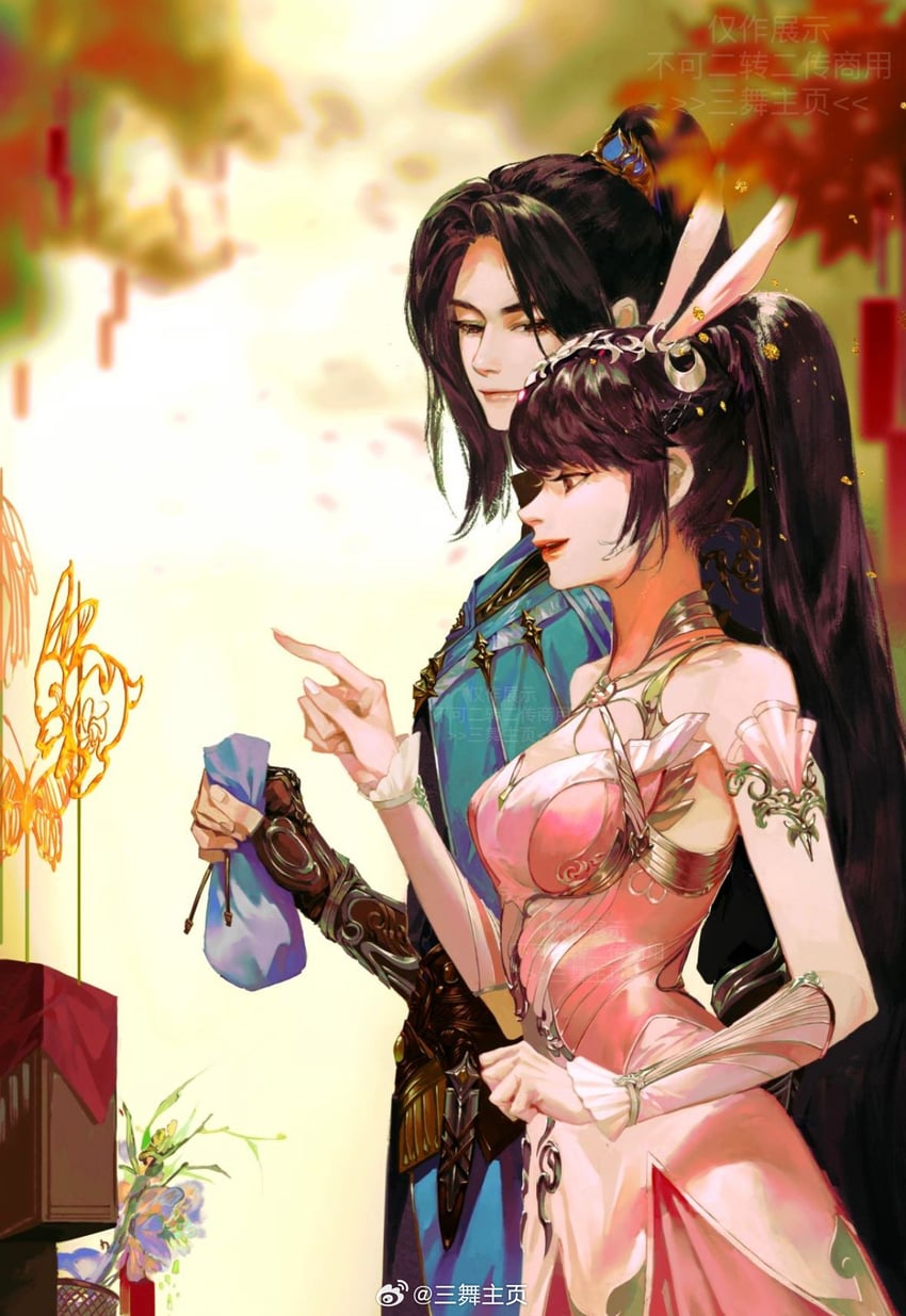 xiao wu and tang san (douluo dalu) drawn by nan_huai