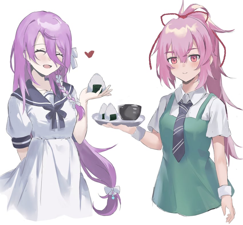 kura satomi and tsukishiro monaka (heaven burns red) drawn by lidce