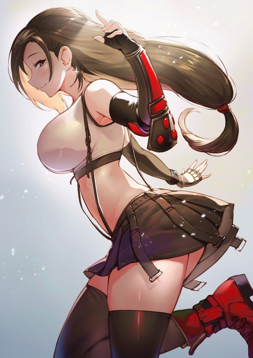 tifa lockhart (final fantasy and 2 more) drawn by pyz_(cath_x_tech)