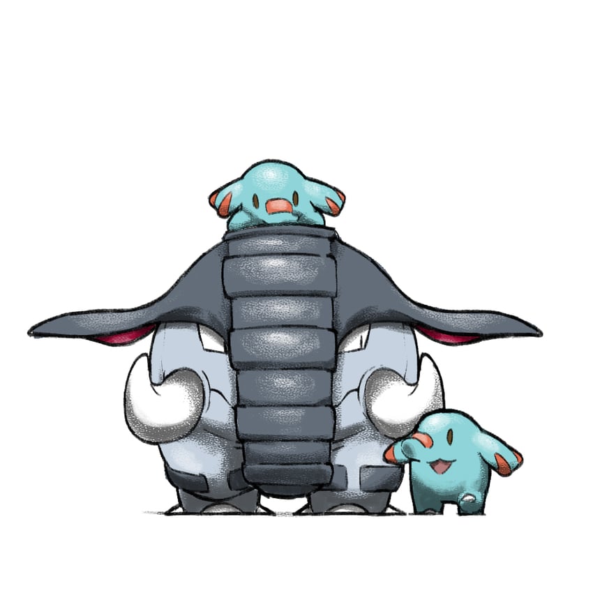 phanpy and donphan (pokemon) drawn by blacknirrow