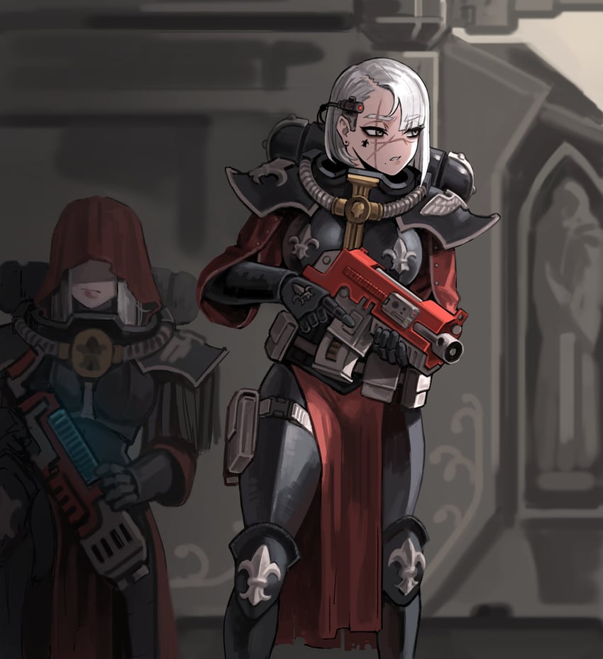 adepta sororitas (warhammer 40k) drawn by soldat_(dndosld73832)