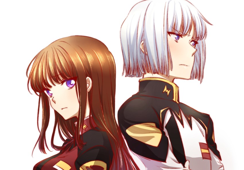 yzak joule and shiho hahnenfuss (gundam and 2 more) drawn by morihaw
