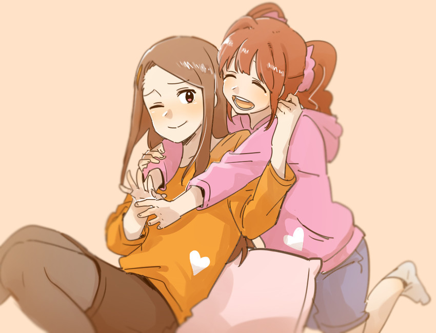 minase iori and takatsuki yayoi (idolmaster) drawn by pito_(sh02327)
