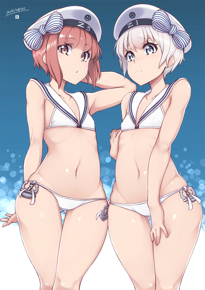 z1 leberecht maass and z3 max schultz (kantai collection) drawn by mku