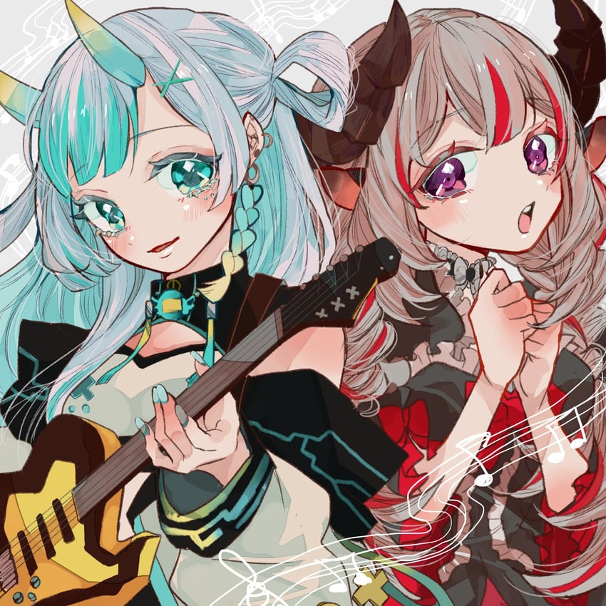 chikafuji lisa and eva ananova (chromashift and 1 more) drawn by ketuusage2