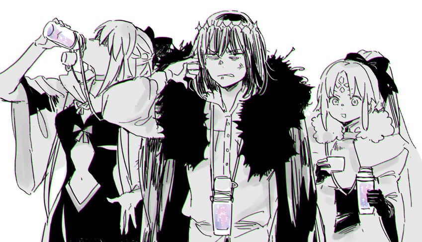 artoria pendragon, morgan le fay, artoria caster, and oberon (fate and 1 more) drawn by nobicco