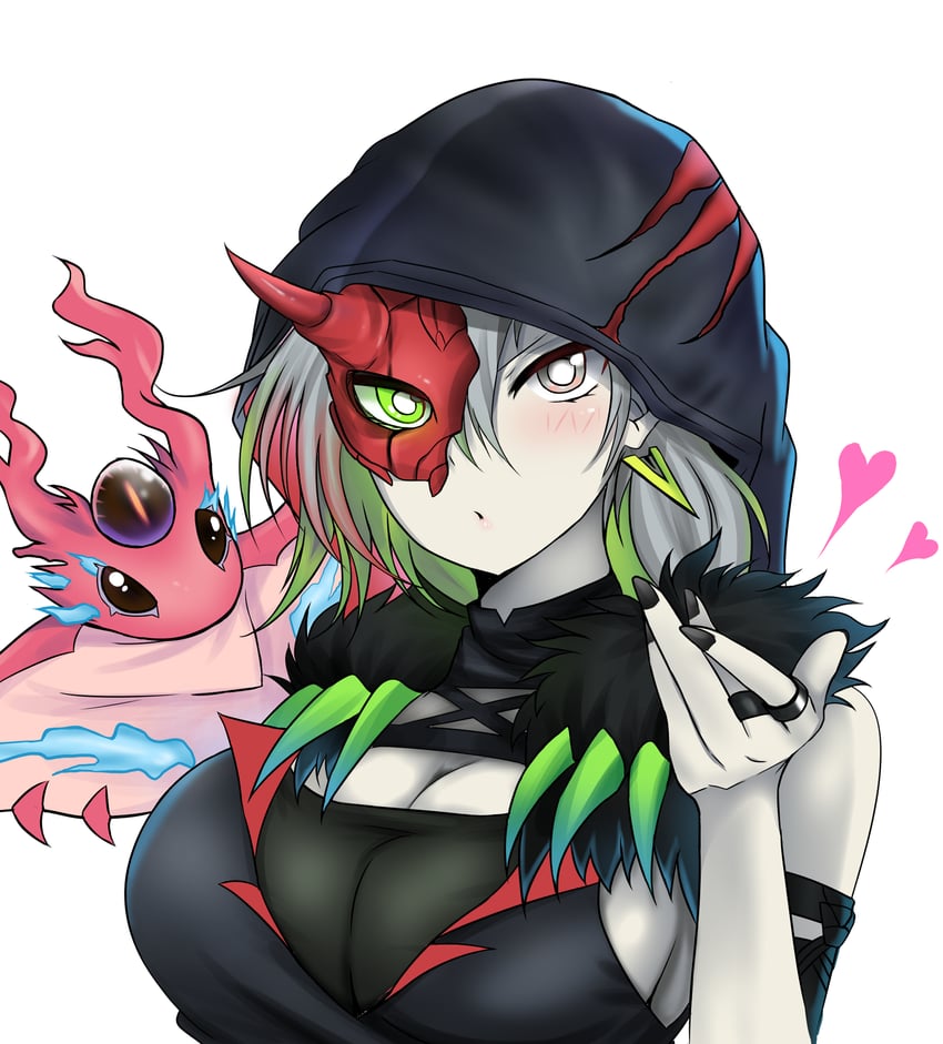 diabellstar the black witch and snake-eyes poplar (yu-gi-oh!) drawn by kuroakei