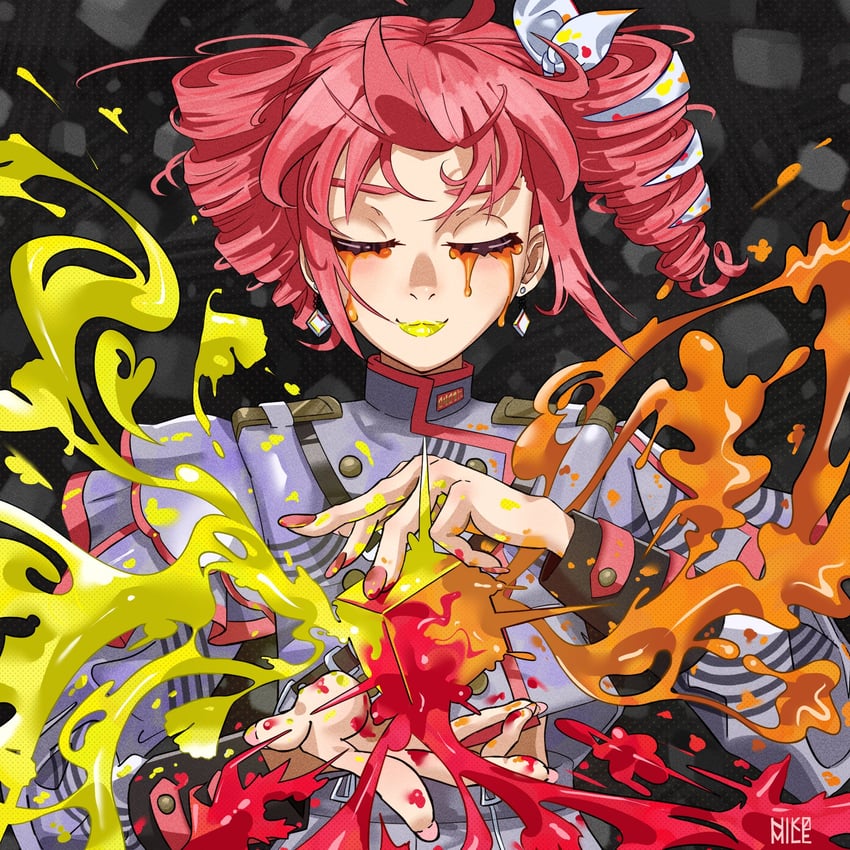 kasane teto (utau and 2 more) drawn by nik0mile