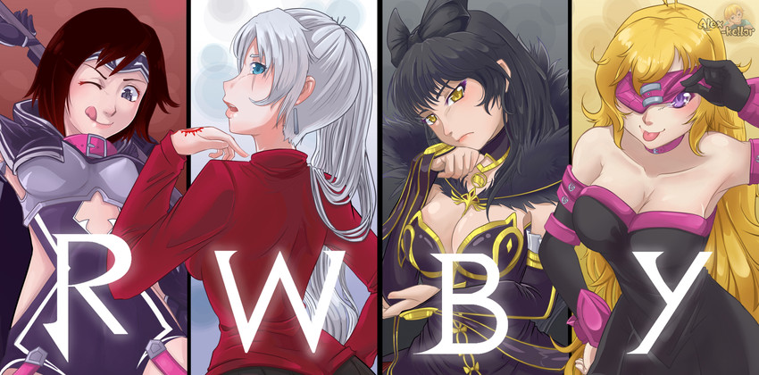 tohsaka rin, medusa, ruby rose, weiss schnee, yang xiao long, and 2 more (fate and 4 more) drawn by alex_kellar