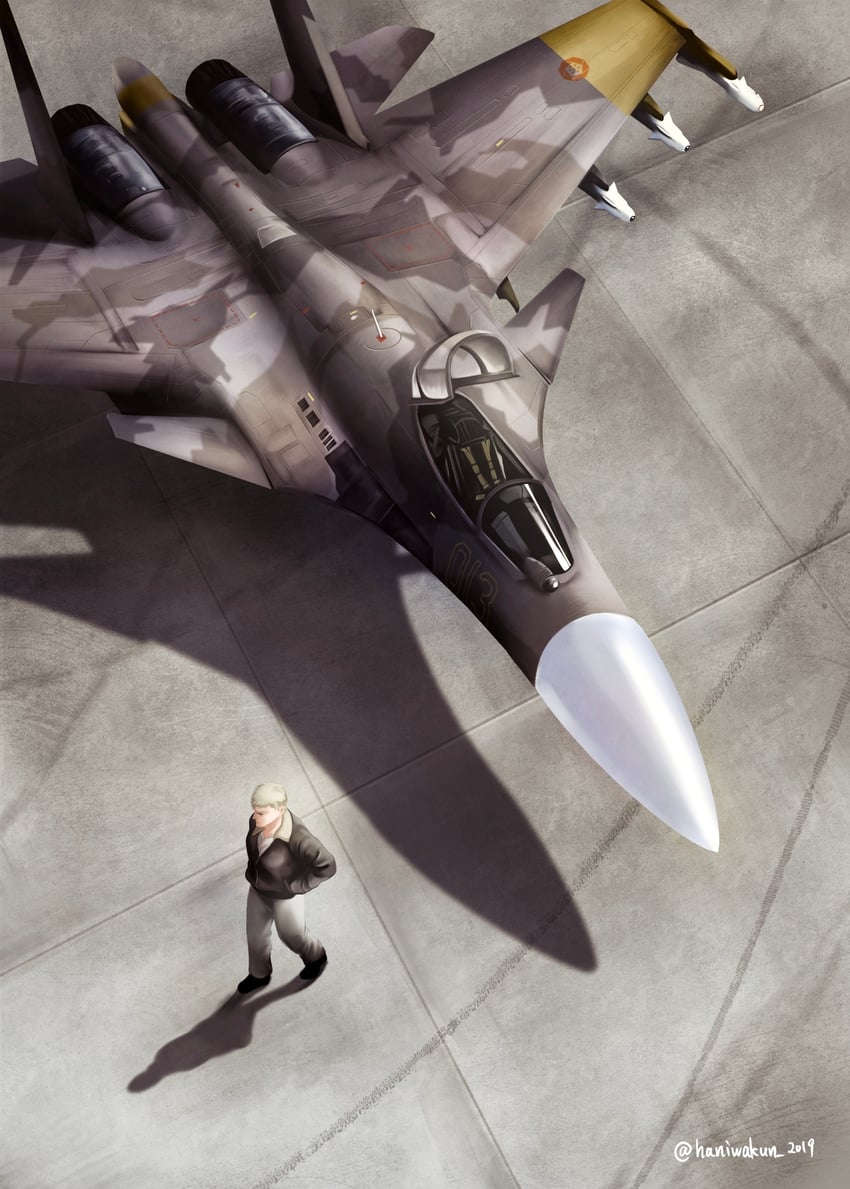 yellow 13 (ace combat and 1 more) drawn by haniwakun_2019
