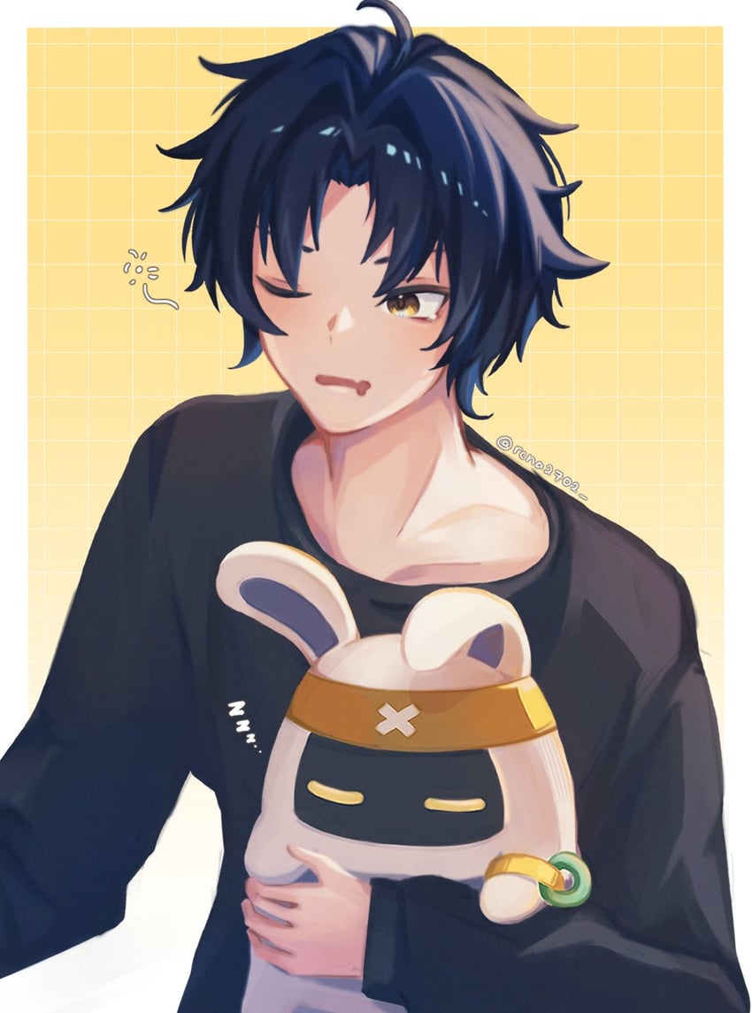 asaba harumasa and asaboo (zenless zone zero) drawn by rena2702