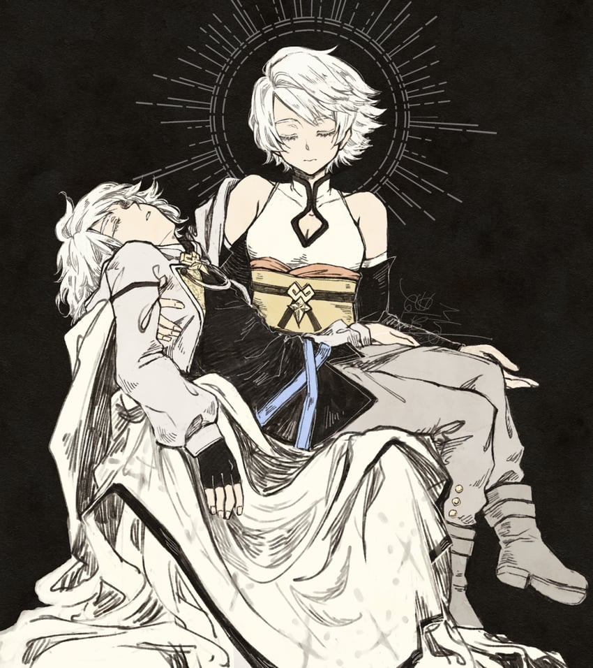 baldr and hoder (kingdom hearts and 2 more) drawn by kh_raimu