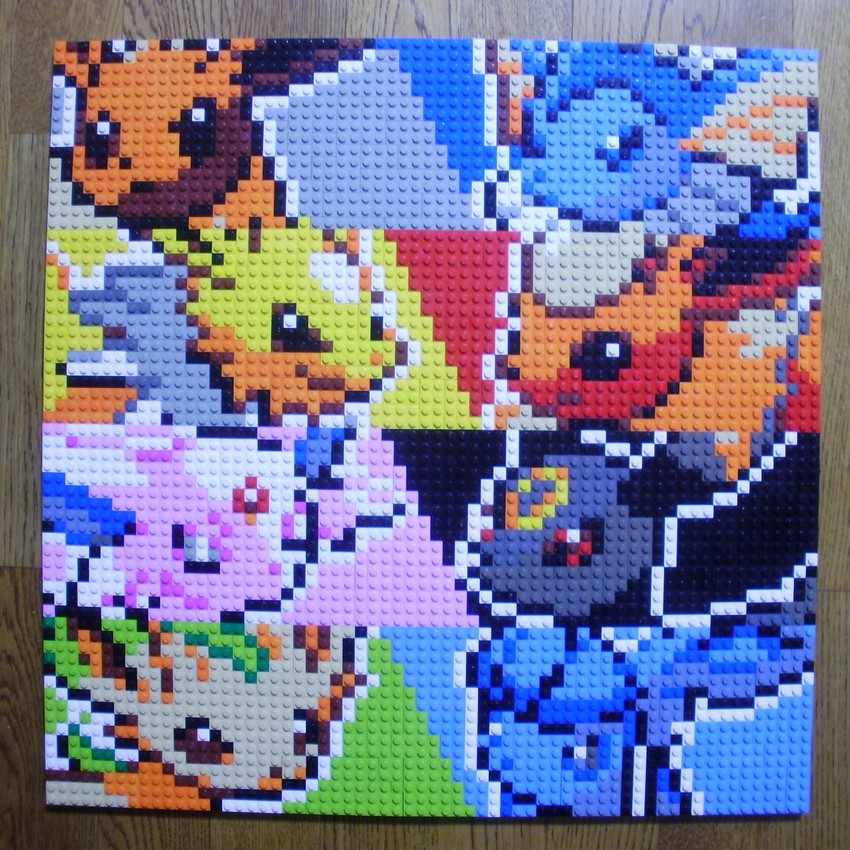 eevee, umbreon, glaceon, vaporeon, espeon, and 3 more (pokemon) drawn by you_rei_(blowback)