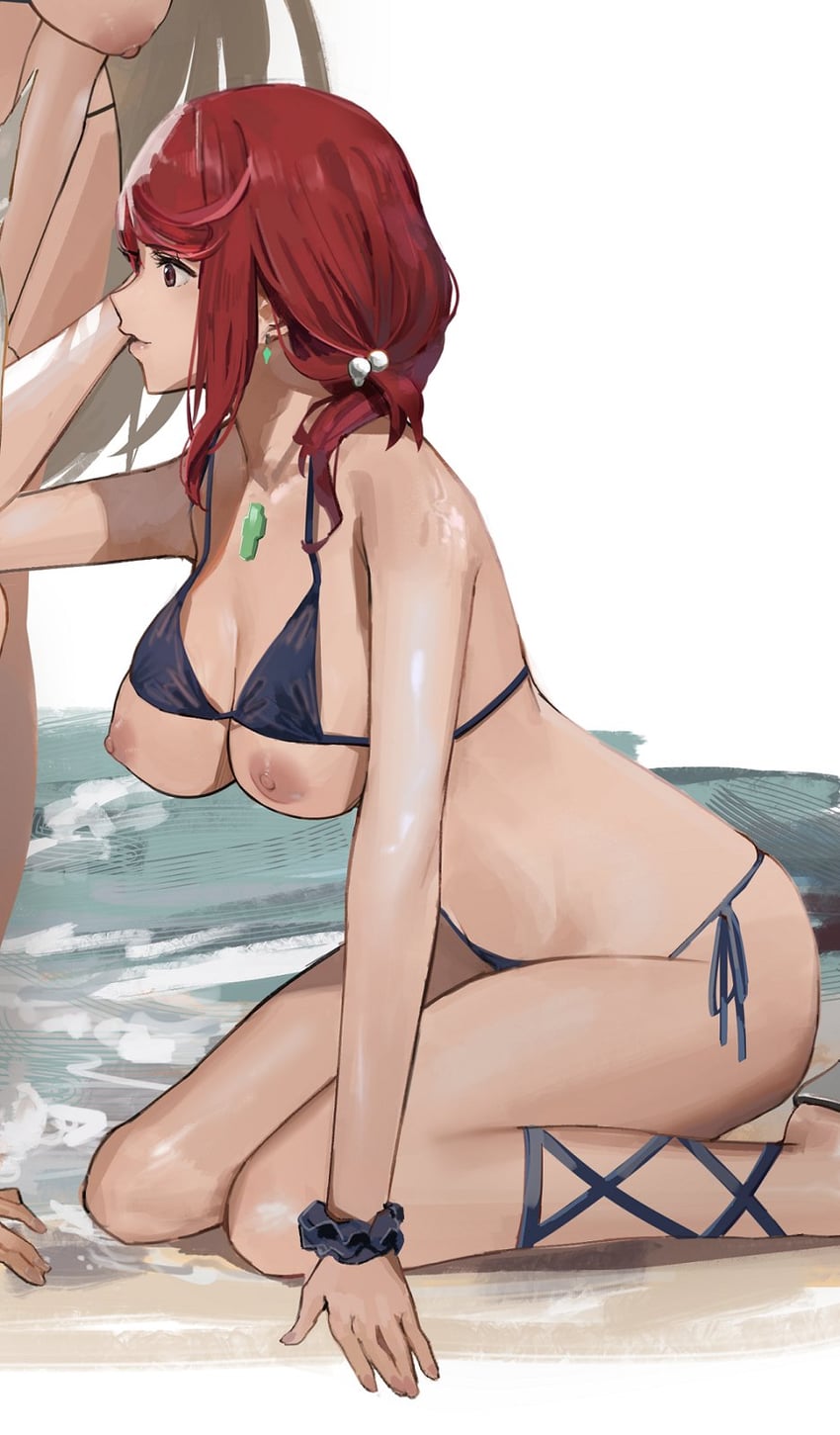 pyra and mythra (xenoblade chronicles and 1 more) drawn by j@ck